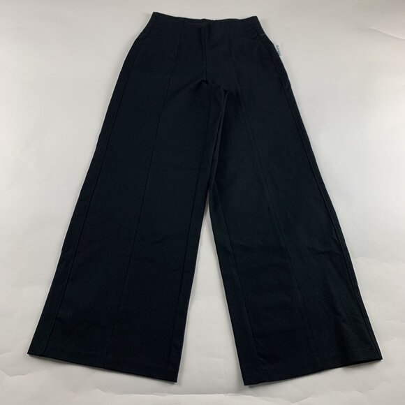 Old Navy Black Stretch Canvas High Rise Wide Leg Pixie Pant S New - Picture 1 of 8